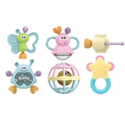 Baby Rattle 7w1 – zestaw grzechotek w pudełku potworku Baby Rattle 7w1 – zestaw grzechotek w pudełku potworku