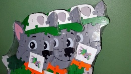 Drewniane Puzzle Edukacyjne – Rocky z Psiego Patrolu