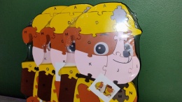 Puzzle Drewniane Edukacyjne – Rubble z Psiego Patrolu