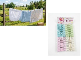 Klamerki, klipsy do bielizny 6 cm - kpl 24 szt