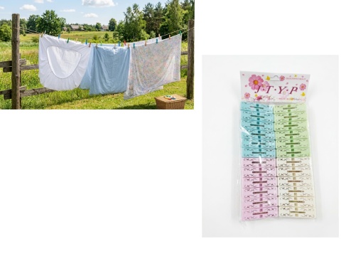 Klamerki, klipsy do bielizny 6 cm - kpl 24 szt