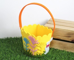 Kosz, koszyczek WIELKANOCNY filcowy 25x14x12 cm