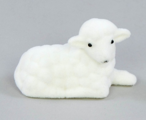 Owca flokowana 9x6 cm